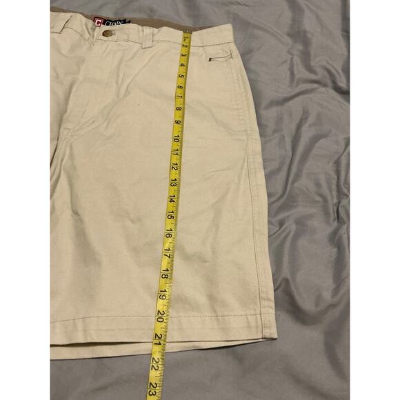 Chaps EST. 1978 Men Size 36 Khaki Light Beige Tan Pleated Front Shorts - Picture 6 of 6